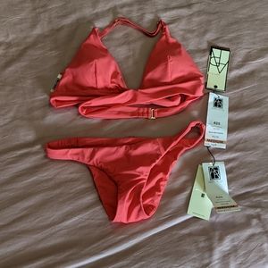 Coral bikini